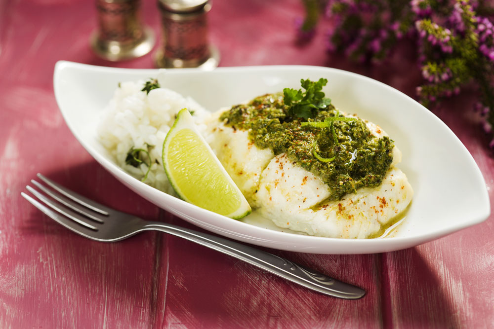 Seared cod with fennel fondue (starter)