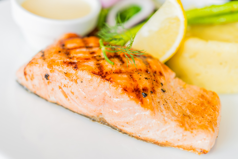 Grilled salmon cutlets