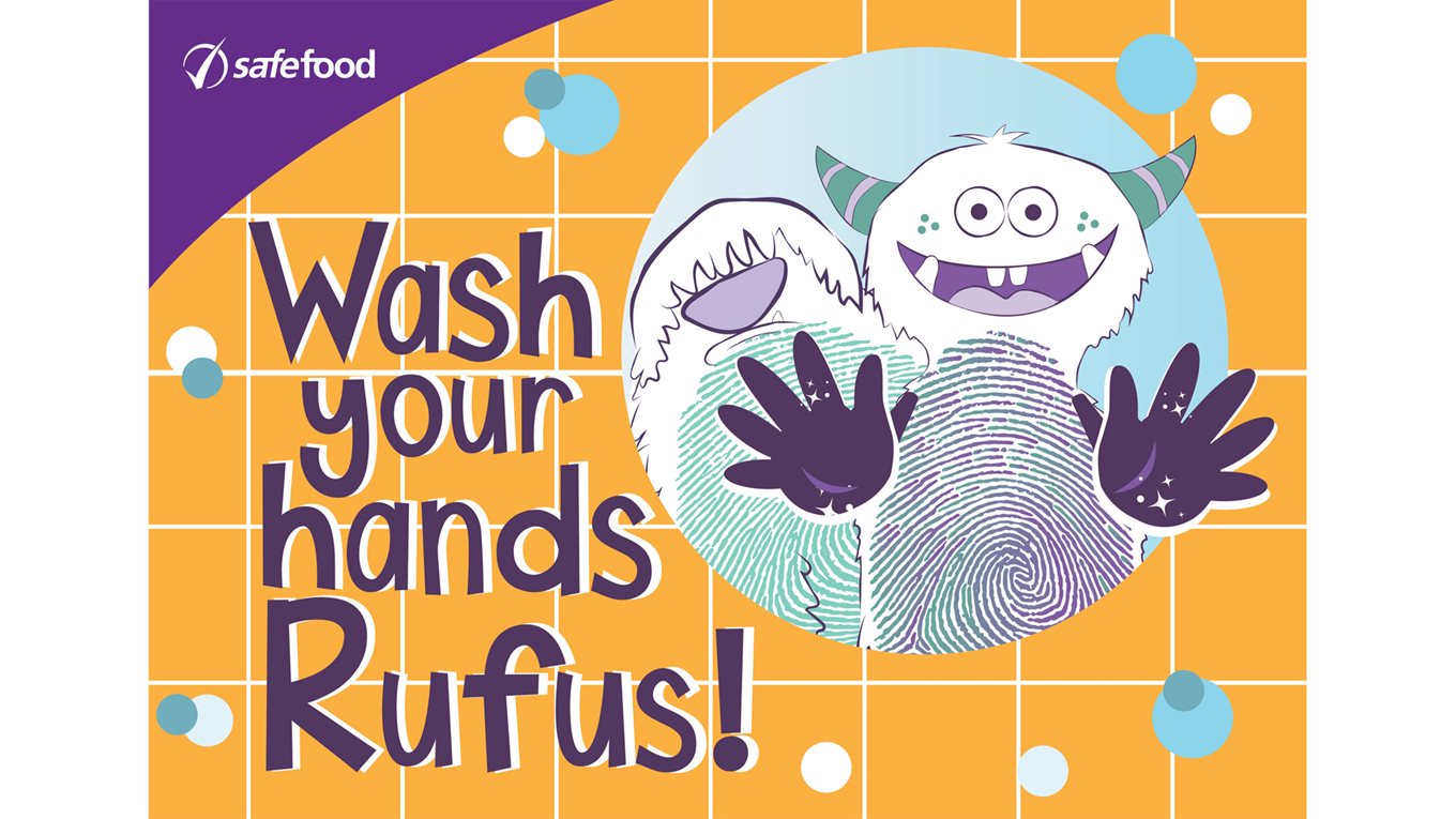 Wash your hands with Rufus - storybook cover