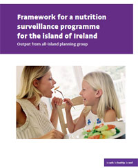 Report cover, mother and daughter helping each other eat
