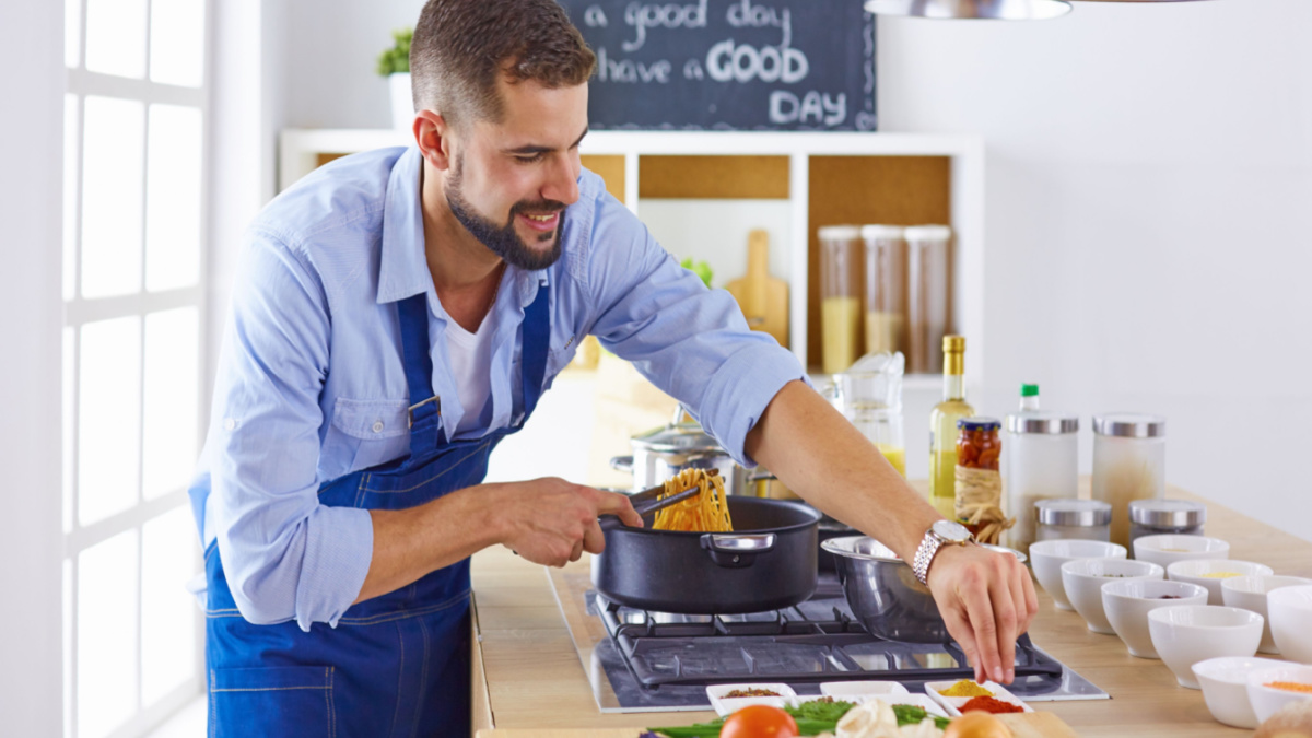 Man cooking a meal
