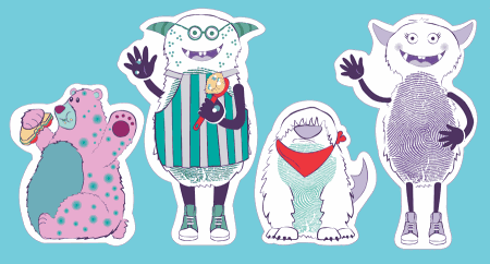 Rufus handwashing storybook character cut-outs