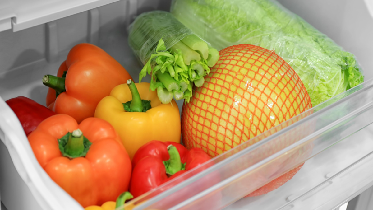 Vegetables in the fridge drawer