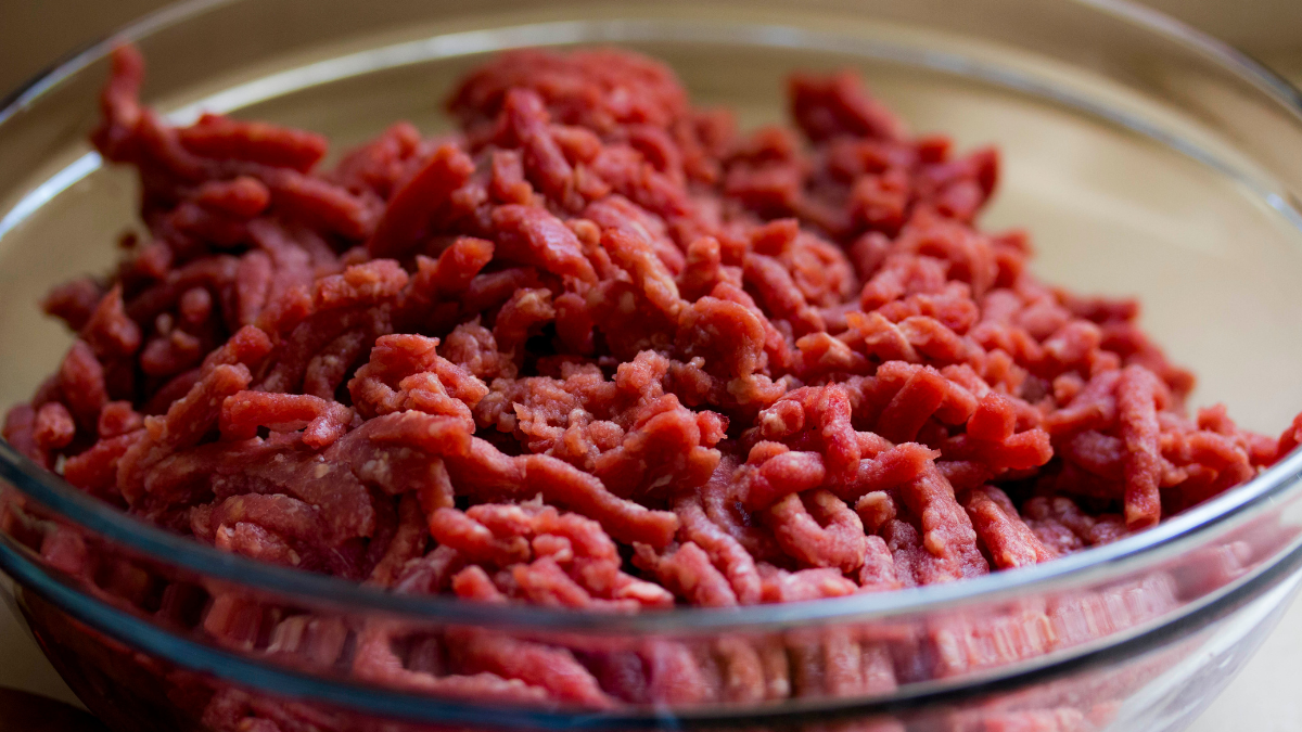 Raw ground beef