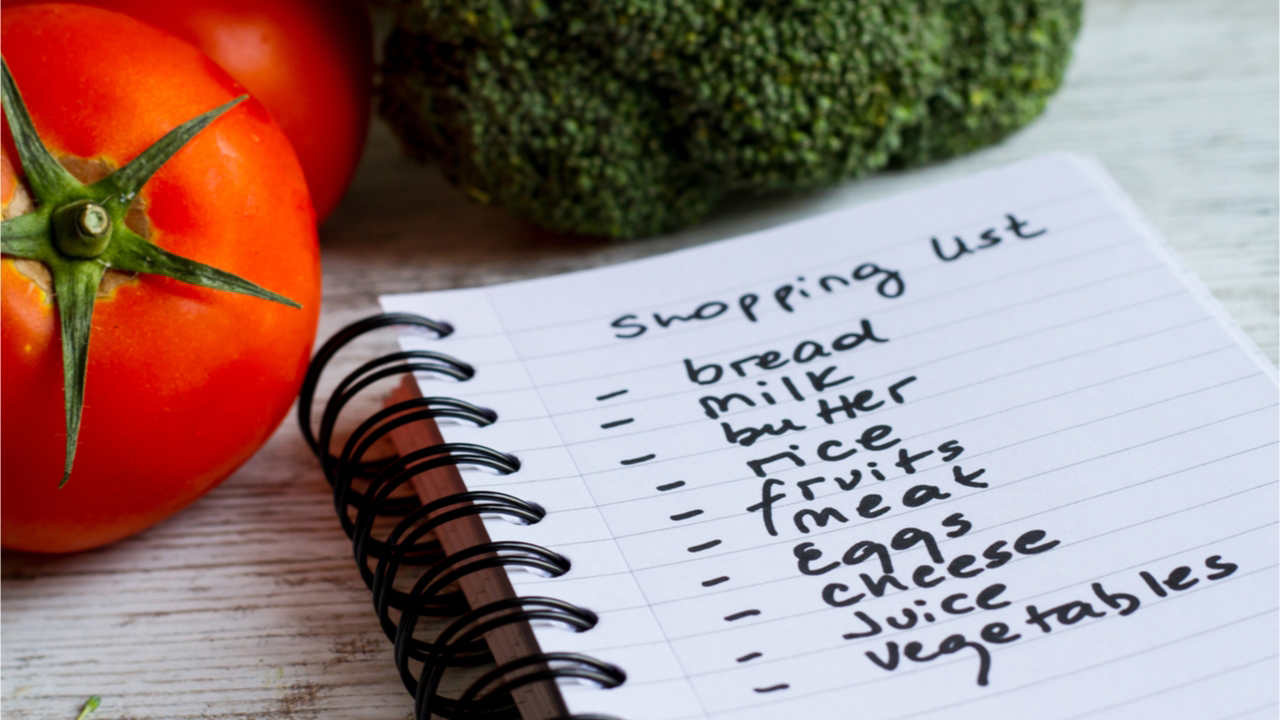 Picture of a shopping list