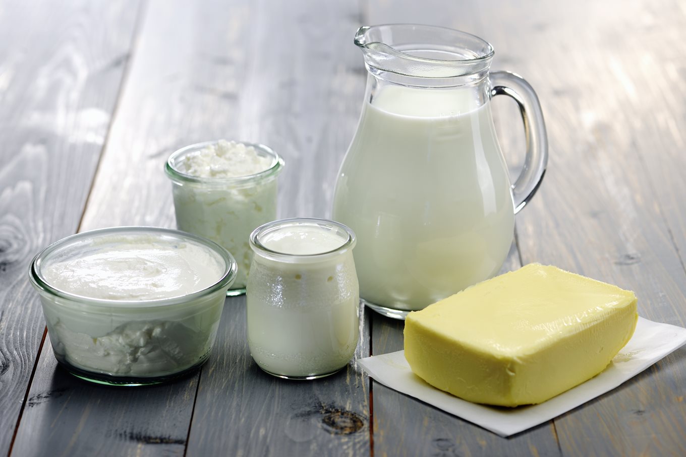 Dairy foods include milk, butter, yoghurt, cheese