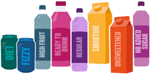 Image of drinks bottles