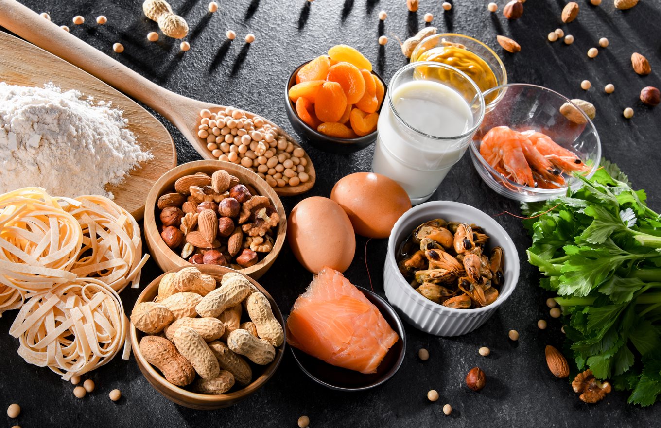 Decorative image of allergenic foods
